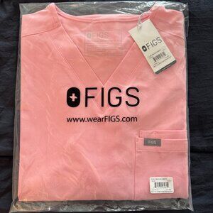 FIGS Leon Top and Axim Pants Scrub Set - Fight Club Pink (BRAND NEW)
